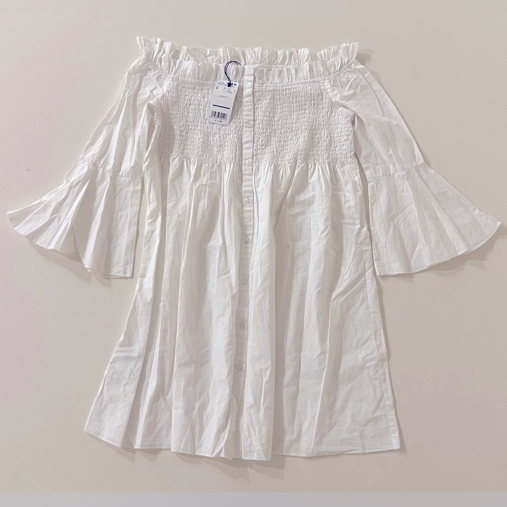 NWT White Mango boho off the shoulder bell sleeve top, size 8 / Large